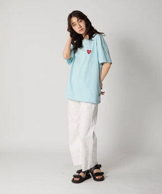 OP／FILA 【Ocean Pacific】ワンポイントベーシックTシャツ ライトブルー
