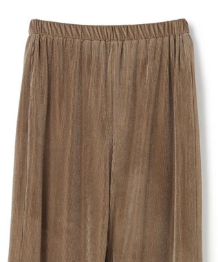 uncrave シアーベロアリブ ギャザーパンツ ブラウン