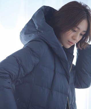 自由区 【WEB限定カラーあり・新色追加・洗える】ブライトダウン ロング丈ダウンコート ネイビー系5