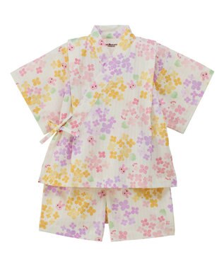 MIKI HOUSE HOT BISCUITS 【80-120cm】総柄 甚平スーツ