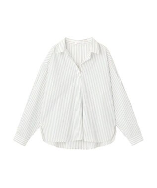 AMERICAN HOLIC 【イージーケア】バックギャザースキッパーシャツ Stripe Ivory