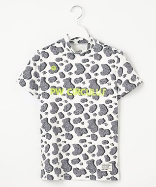 PW CIRCULUS 【永嶋花音プロ着用アイテム】【UV遮蔽率99.5% UVカット / 速乾 / ストレッチ】【WOMEN】アニマルドットモックT ゴルフウェア レディース ブラック系5