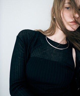 uncrave ランダムリブシアーニット カーディガン ブラック