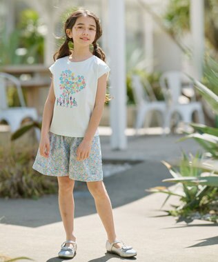 組曲 KIDS 【110-140㎝】【UVケア】グリーンバンド Tシャツ セージ系