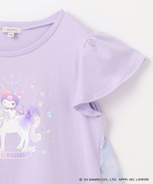 ANY KIDS 【サンリオキャラクターズ×any FAM】バックシャンTシャツ ラベンダー×クロミ