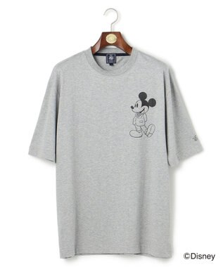 J.PRESS MEN 【DISNEY COLLECTION】【UNISEX】ワンポイント Tシャツ / ミッキ－マウス ライトグレー系