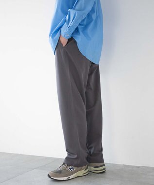 WEGO 【ウエストゴム/SMLサイズ展開】TRイージーストレートパンツ ダークグレー