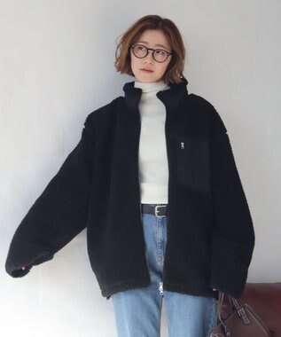 WEGO 【2025年秋冬新作アイテム/ユニセックス着用ITEM/SMLサイズ展開】ボアブルゾン ブラック