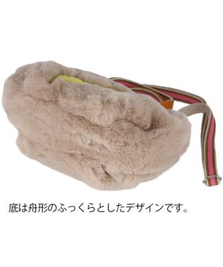 tsumori chisato CARRY キラネコファー ショルダーバッグ 手提げ 2way ベージュ