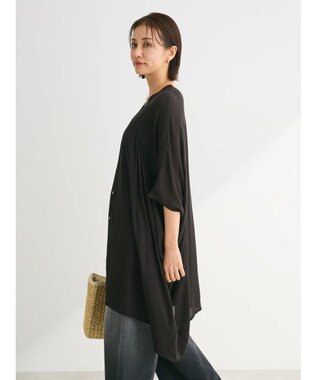 Green Parks Ｉ　レーヨンクレープチュニック Black