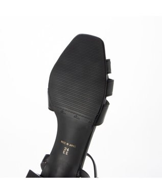 Riz raffinee <Riz raffinee>スクエア編込みストラップサンダル ブラック