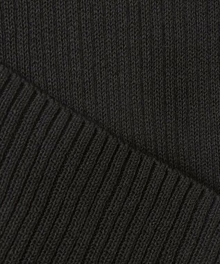 BEIGE， 【洗える・美人百花 4月号掲載】VINCA / パール付き半袖コットンリブニット Black