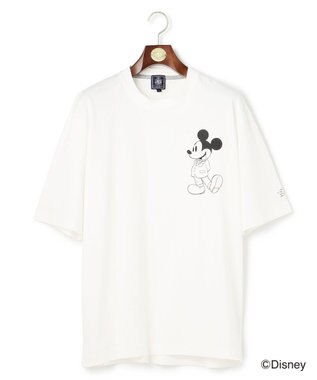J.PRESS MEN 【DISNEY COLLECTION】【UNISEX】ワンポイント Tシャツ / ミッキ－マウス ホワイト系