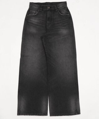 WEGO 【XS～Lサイズ展開/美脚】ストレートデニムパンツ デニムブラックソノタ