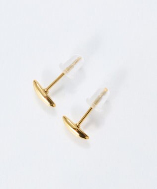 Phoebe 【金属アレルギー対応】メタルオーバルグレースピアス　ゴールド/サージカルステンレス ゴールド