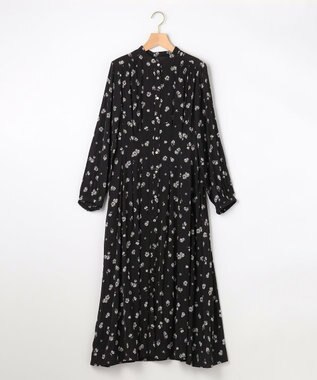 組曲 L ギャザーライトデシンボウタイ付き ワンピース ブラック系5