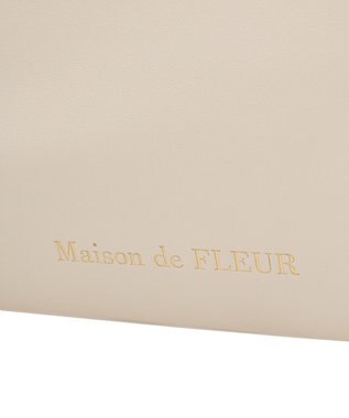 Maison de FLEUR フロントリボン3ルームトートバッグ Light Beige