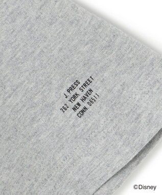 J.PRESS MEN 【DISNEY COLLECTION】【UNISEX】ワンポイント Tシャツ / ミッキ－マウス ライトグレー系