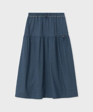 Paul Smith ドロストコード レーヨン スカート ダークインディゴ