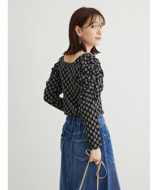 Green Parks ・Ｐｅｔｉｔ　Ｆｌｅｕｒ　フラワーレースプルオーバー White×Black