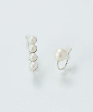 Phoebe 【金属アレルギー対応】2setラインパールイヤーカフ　シルバー/ニッケルフリー