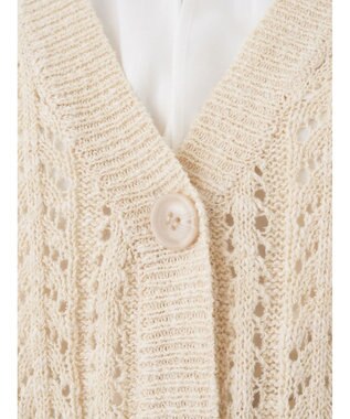 earth music&ecology スラブヤーンスカシカーディガン Ivory