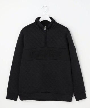 23区GOLF 【MEN】ウェーブキルトジャガードプルオーバー ブラック系