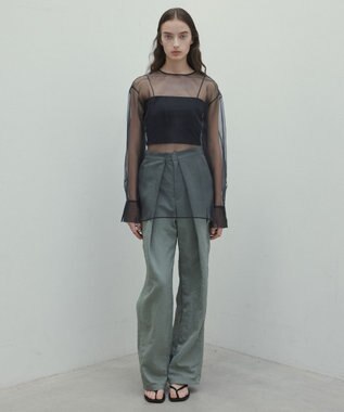 BEIGE， 【洗える】ACANTHUS / カーヴィーシルエットカーゴパンツ Light Khaki