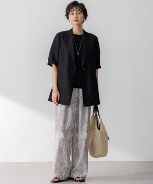 23区 VIOLAd'ORO ラフィア トートバッグ ブラック系