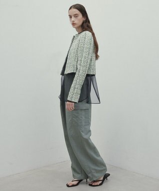 BEIGE， 【洗える】ACANTHUS / カーヴィーシルエットカーゴパンツ Light Khaki