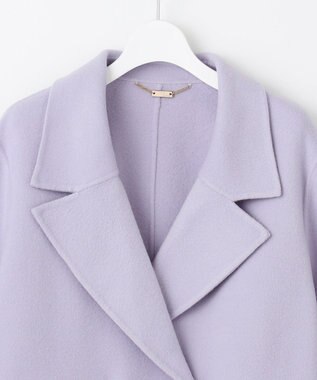 自由区 S ウールリバーショート コート テンダーブルー