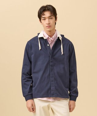 J.PRESS MEN 【フード取り外し可】フーデット ラガーシャツ