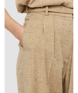 JOSEPH スペックルシルクリネン　ワイドトラウザーズ Sesame