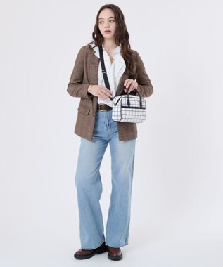 LeSportsac SQUARE TH CROSSBODY/アップタウンモノチェック/ブラック アップタウンモノチェック/ブラック