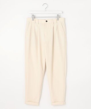 23区GOLF 【23Fondation/MEN】【ストレッチ】ツータックルーズ  テーパードパンツ アイボリー系