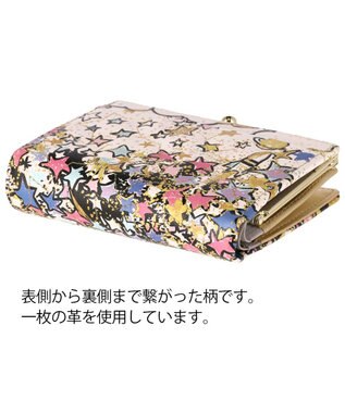 tsumori chisato CARRY ギャラクシーパネル 2つ折り財布 がま口 レザーキルティング ブラック