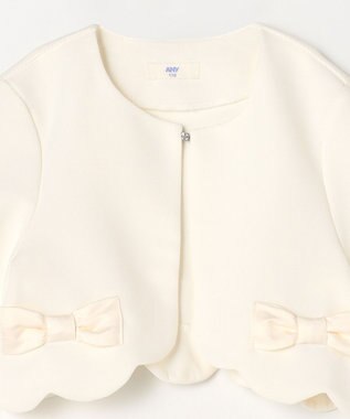 ANY KIDS リボン ボレロジャケット ホワイト