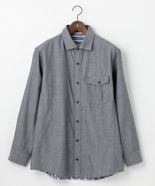 JOSEPH ABBOUD 【キングサイズ・2WAY】リバーシブル シャツ グレー系