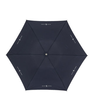 MOONBAT POLO RALPH LAUREN(ポロ ラルフローレン) 折りたたみ傘 無地×ロゴ／日本製 ネイビーブルー