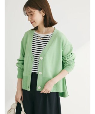 Green Parks 洗える　ショート丈カーディガン Green