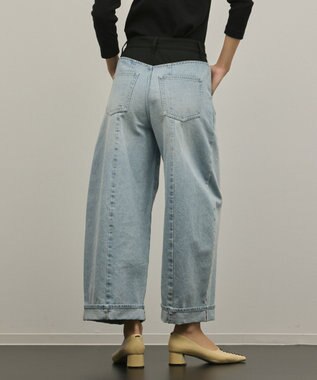 GRACE CONTINENTAL クロップトバレルパンツ サックス