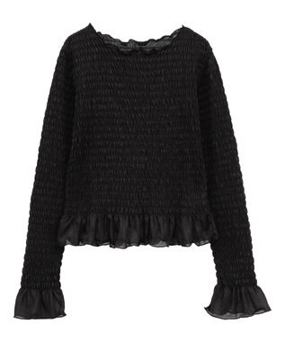 earth music&ecology シャーリングメロープルオーバー Black