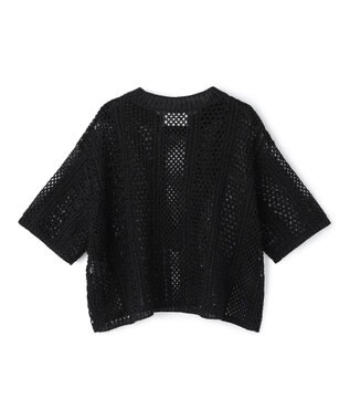 BEIGE， ATACAM / パターンメッシュ ハーフニット Black