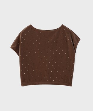 GRACE CONTINENTAL ベロアルーズカットトップ ベージュ