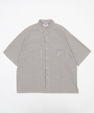 WEGO 【ユニセックス着用ITEM】ミニマムチェックロゴシャツ（SS） ホワイトチェック1