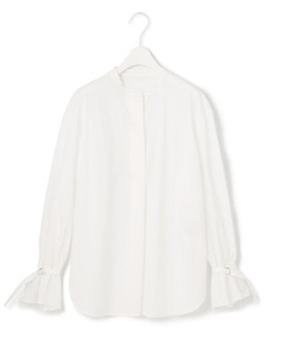 ICB 【洗える】エコナイロンストレッチ プルオーバーブラウス アイボリー系