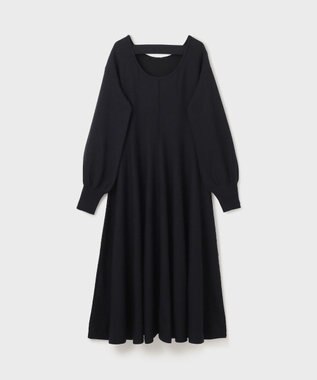 GRACE CONTINENTAL バックオープンニットワンピース ブラック