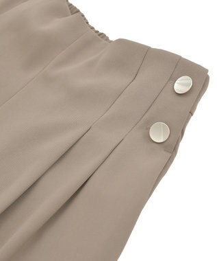 YECCA VECCA 金釦ワイドパンツ Beige