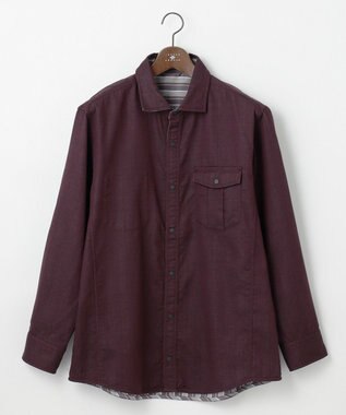 JOSEPH ABBOUD 【キングサイズ・2WAY】リバーシブル シャツ ワイン系