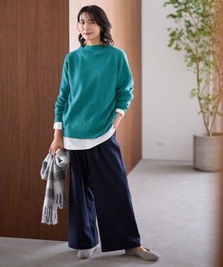 ANY 【8色展開】アゼボトルニットプルオーバー グリーン